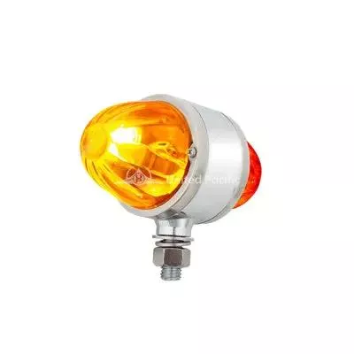 ULTRABURST CHROME DOUBLE FACE GLASS WATERMELON LIGHT-AMBER & RED LED/CLEAR LENS 35086