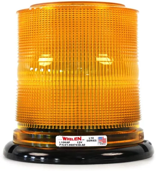 Whelen L10HAP Amber LED High Dome Permament Mount Lamp