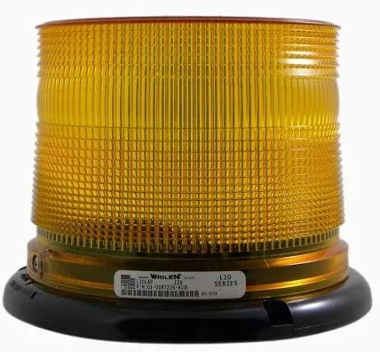 Whelen L10LAP Amber Low Dome Strobe Beacon Permanent Mount