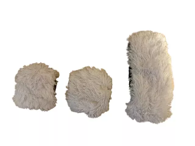 WHITE PLUSH PEDALS FOR PETERBILT OR KENWORTH X3